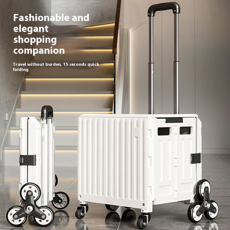 Foldable Shopping Cart with Wheels | Lightweight Collapsible Trolley