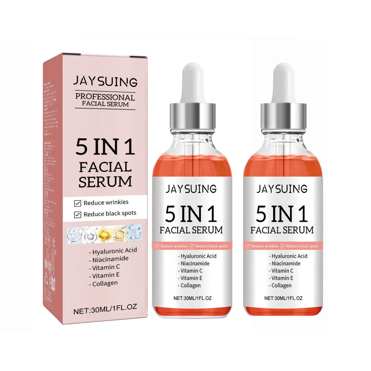 1 2 Facial Serum Fade Fine Lines Firming Skin Shrink Pore