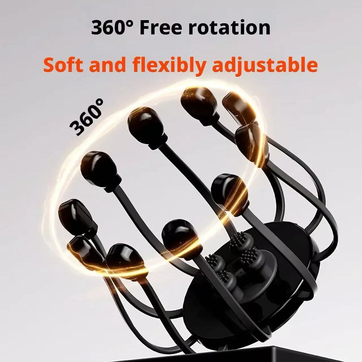 360° Octopus Electric Scalp Massager – Rechargeable, 3 Speeds