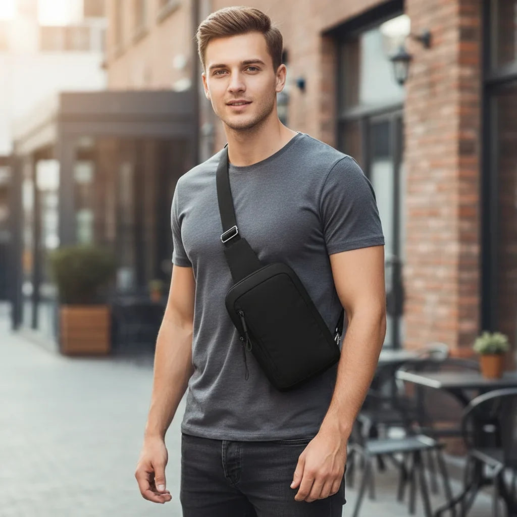 Women's Lightweight Water-Resistant Nylon Crossbody Bag