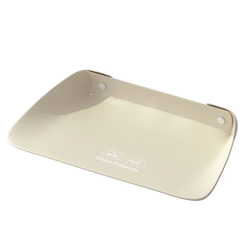Leather Pet Placemat Cat Bowl Mat Semi-enclosed Thickened Anti-slip
