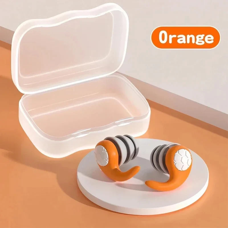 Soft Silicone Earplugs – 3-Layer Noise Reduction & Waterproof