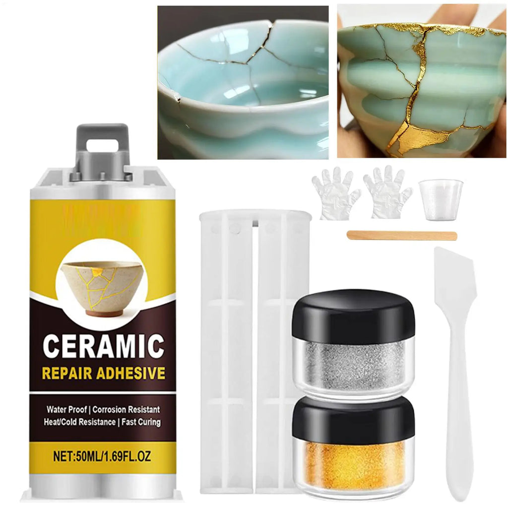 Kintsugi Repair Broken Ceramics Glass Glue Adhesive Food Safe Bathtub