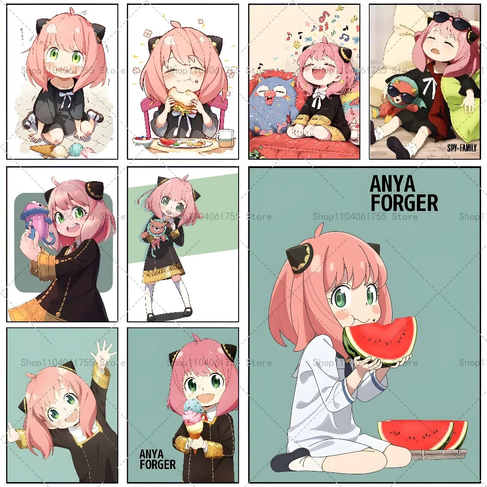 Spy x Family Anya Anime Poster – Waterproof Self-Adhesive Wall Art