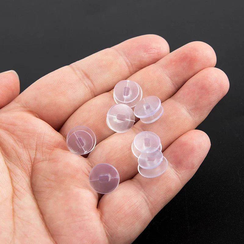 25Pcs Transparent Buttons for DIY Sandal Shoe Charms & Decor