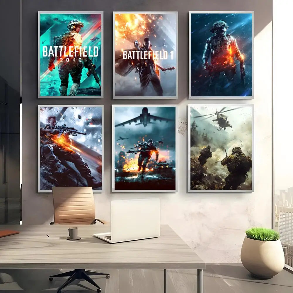 Battlefield Game Poster – Self-Adhesive Wall Art Sticker
