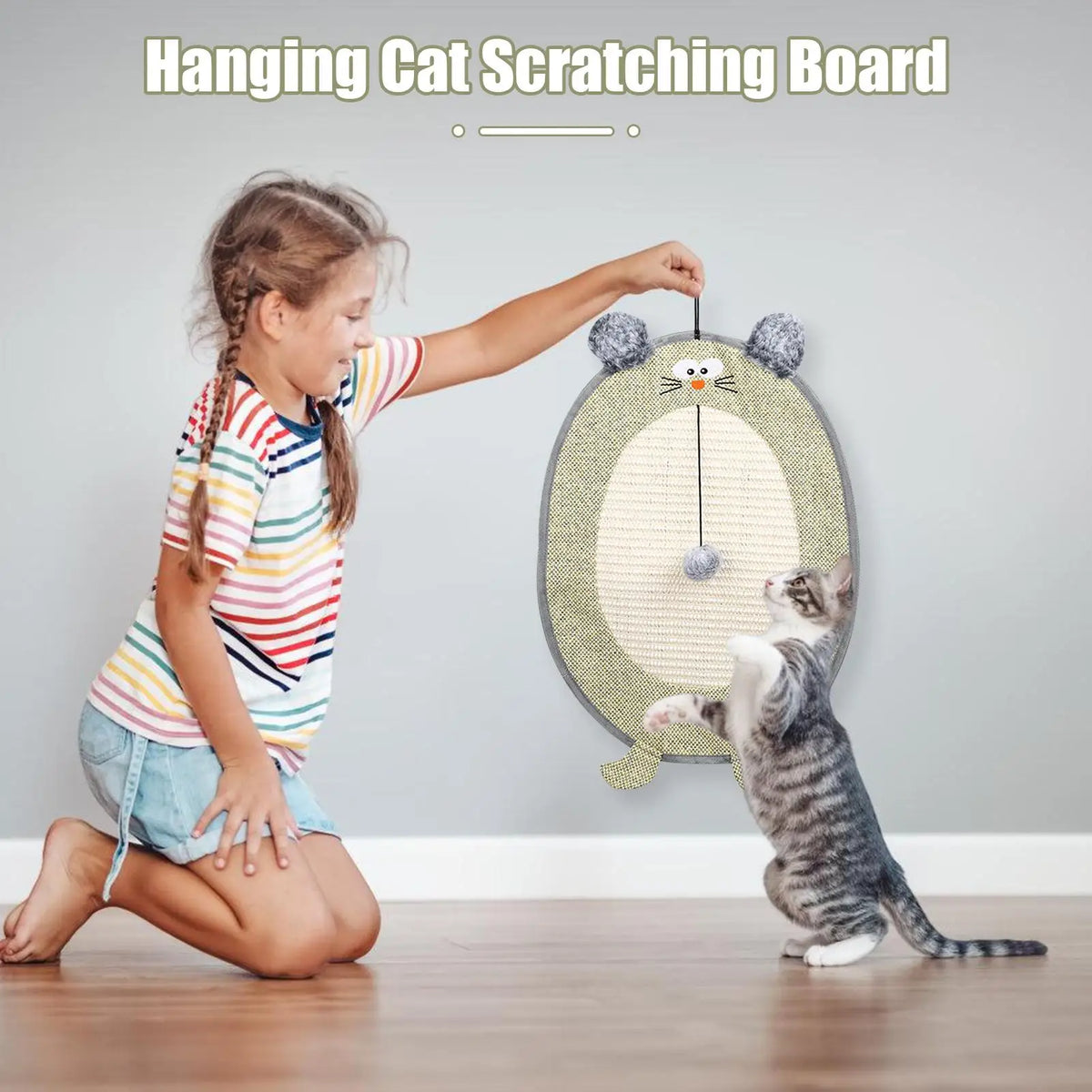 Wall Mount Sisal Cat Scratcher Pad – Furniture Protector