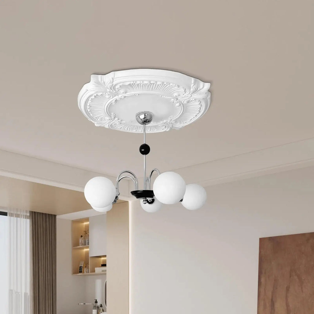 Split Ceiling Medallion – 12" PU Lamp Shade Trim Cover Ring
