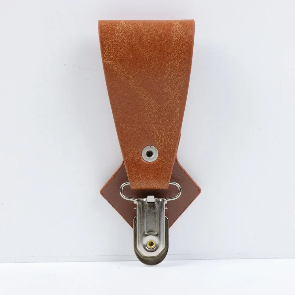 UYEE Belt Vintage Rhombus Leather Waist Accessory Skirt Lift Clip
