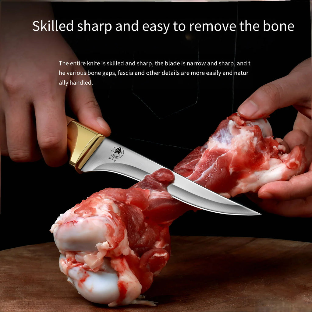 Butcher Knife Set 1–3 Pcs with Leather Sheath | Meat Cutting