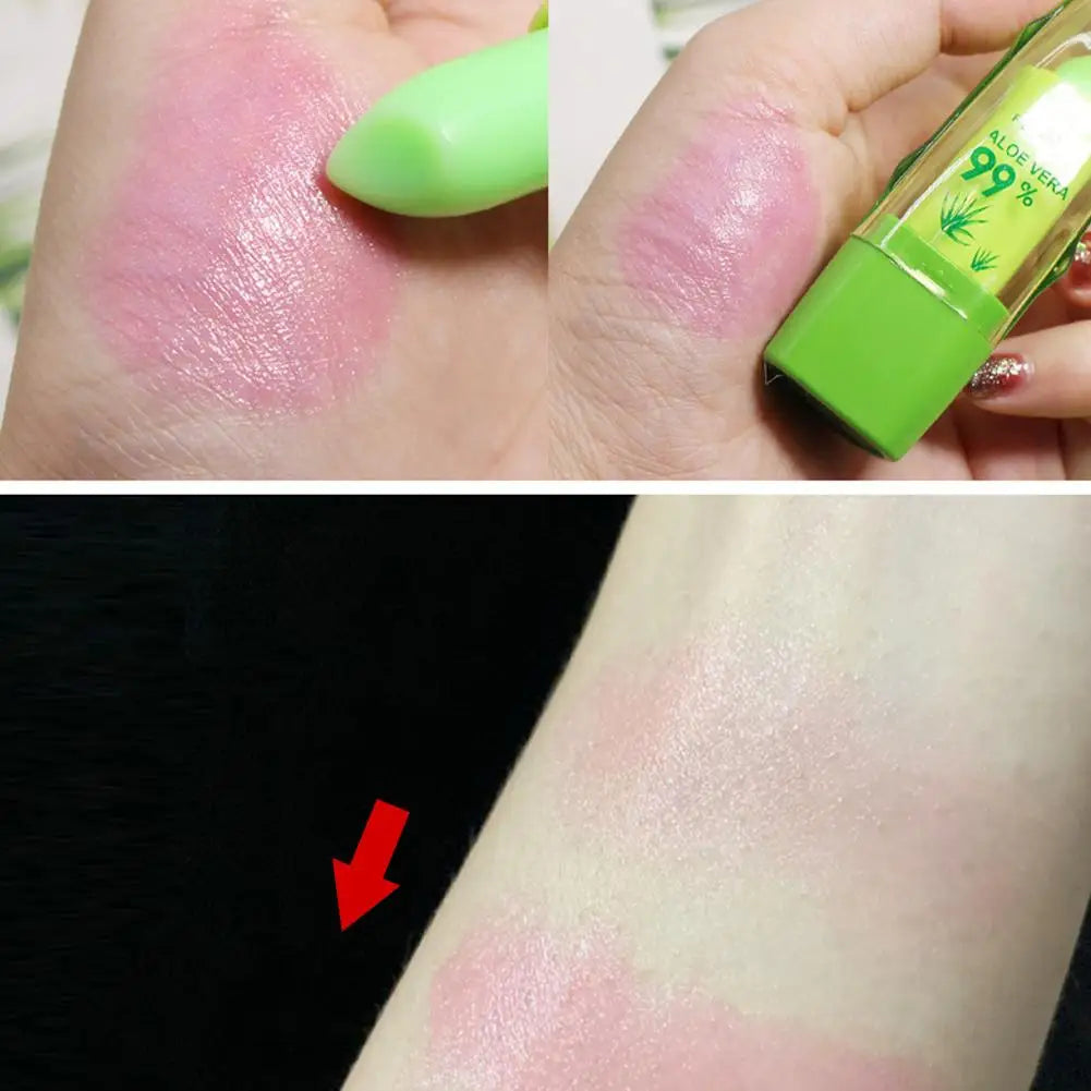 Color Changing Lipstick with Aloe Vera | Green to Pink, 3.5g