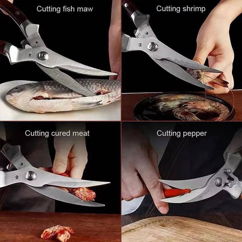 Heavy-Duty Poultry Shears – Kitchen Bone Cutting Scissors