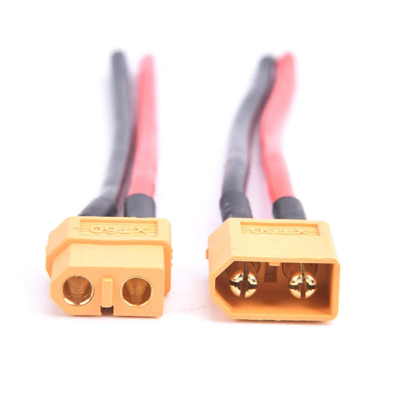 XT60 Male & Female Connector Pair – 14 AWG Silicone Wire for RC LiPo