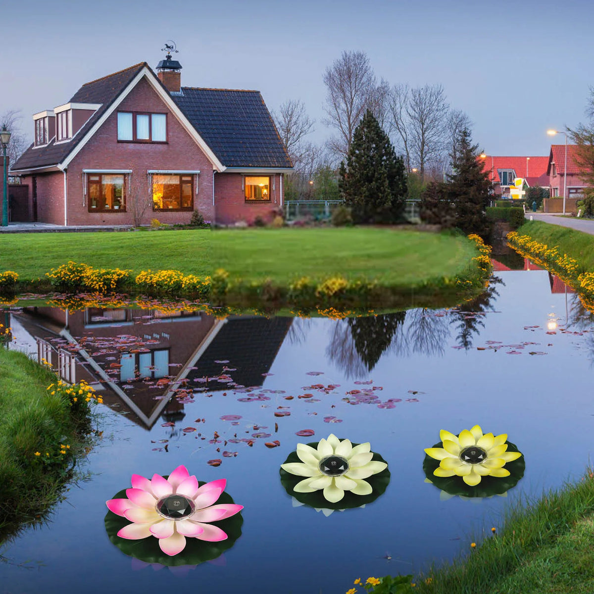 Solar Floating Lotus LED Light | Pool, Pond & Garden Decor