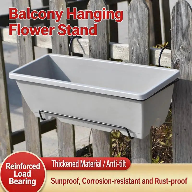 Rectangular Hanging Planter Rack – Balcony Vegetable & Flower Pots