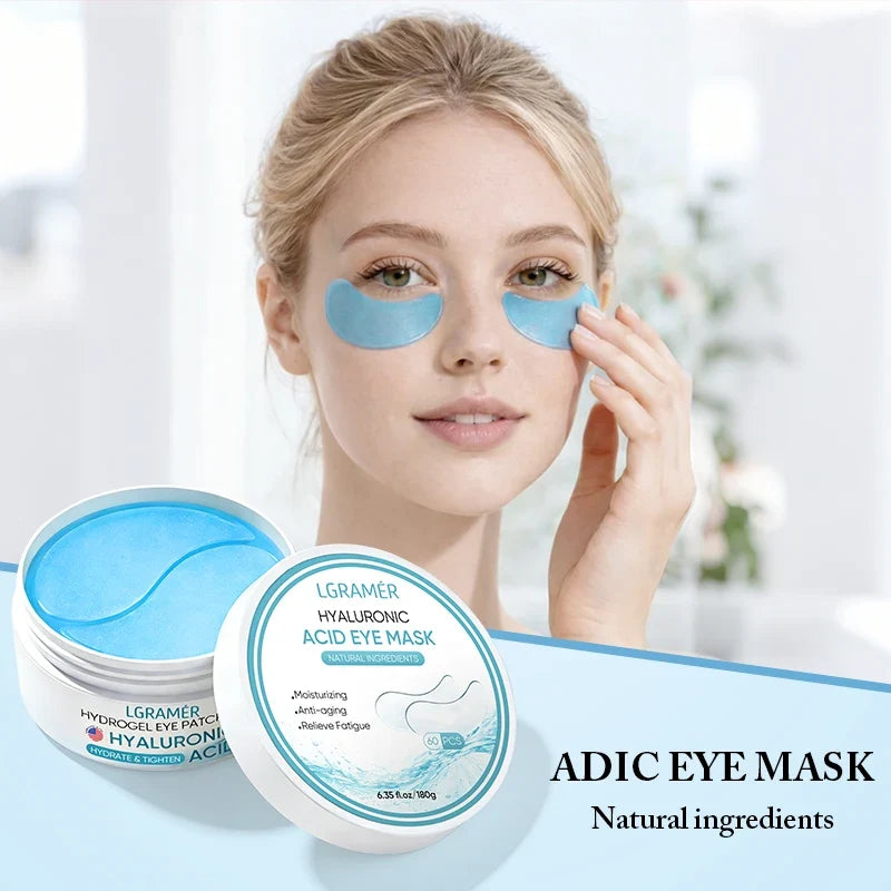 LGRAMER Hyaluronic Acid Under Eye Patches – 60 Collagen Pads