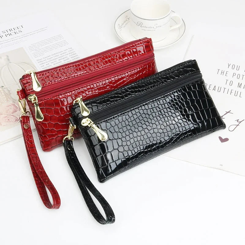Women's PU Leather Coin Purse | Small Wrist Clutch Wallet