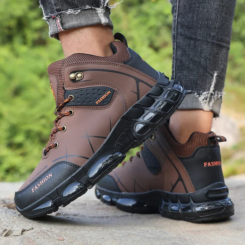 Men's Waterproof High-Top Hiking Boots – Non-Slip Trekking Shoes