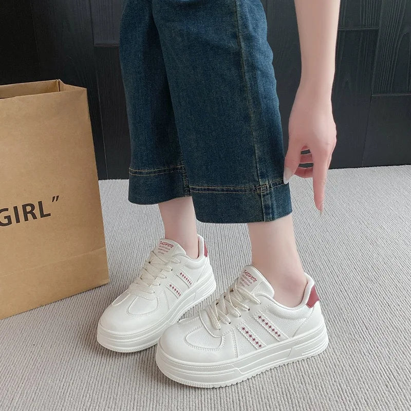 Women's Casual Lace-Up Trainers – Lightweight Gym & Leisure Shoes