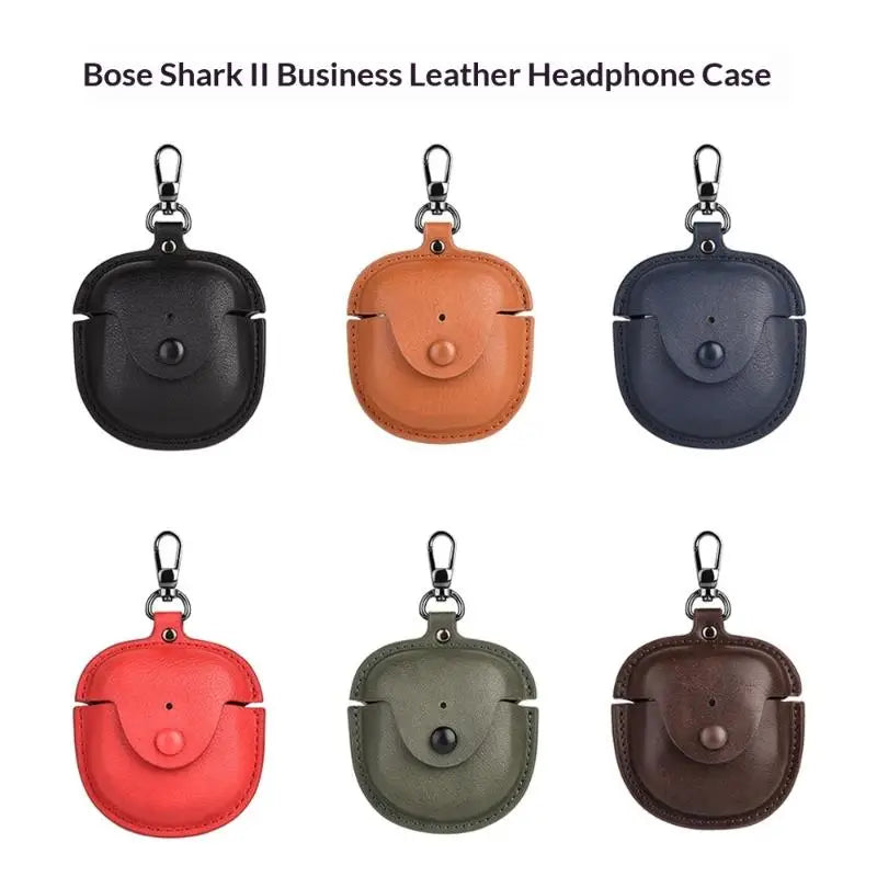 Leather Case for Bose QuietComfort Earbuds 2 + Carabiner