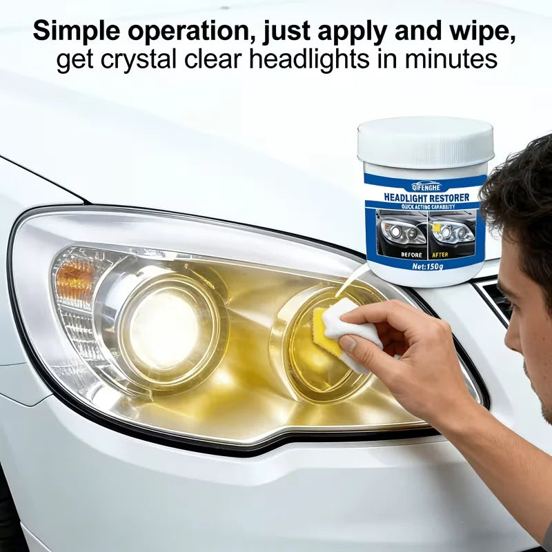 Car Headlight Restoration Paste – Crystal Coating & Clarity Polish