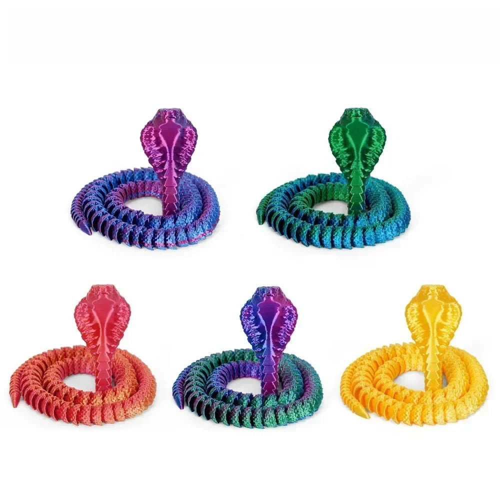 3D Printed Snake Figure Desk Accessories Toy Kid Dragon Room Desktop