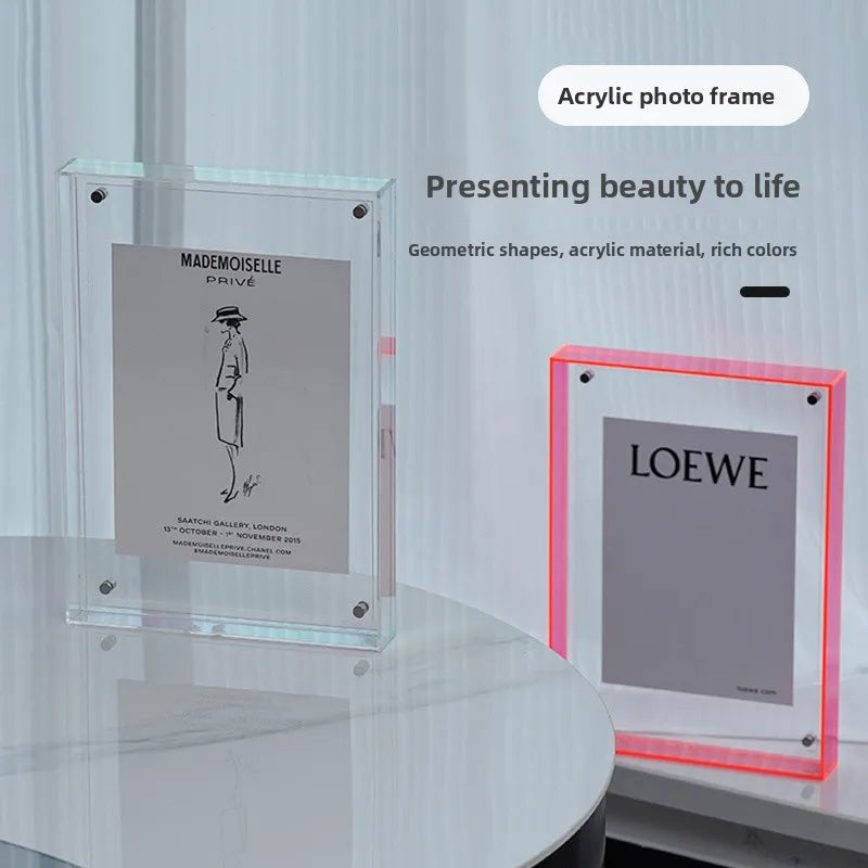 Acrylic Photo Frame – Table & Wall Display | Modern Decor