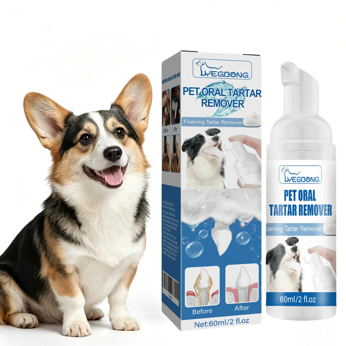 Yegbong Pet Oral Foam Cleaner | Tartar Remover Fresh Breath