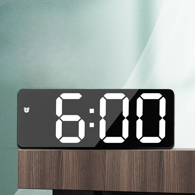 LED Digital Alarm Clock – Voice Control, Snooze & Night Mode