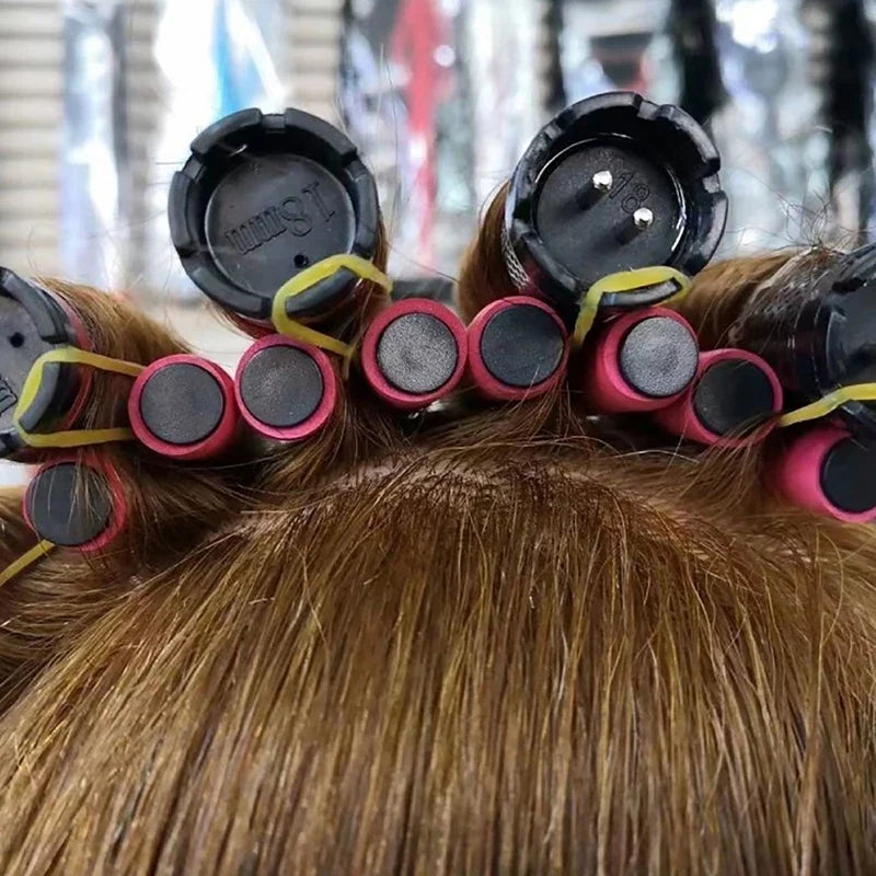 12-Piece Heatless Perm Hair Rollers & Insulation Clips Set