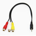 3.5mm Mini AV to 3-RCA Adapter Cable – Gold Plated, 28cm