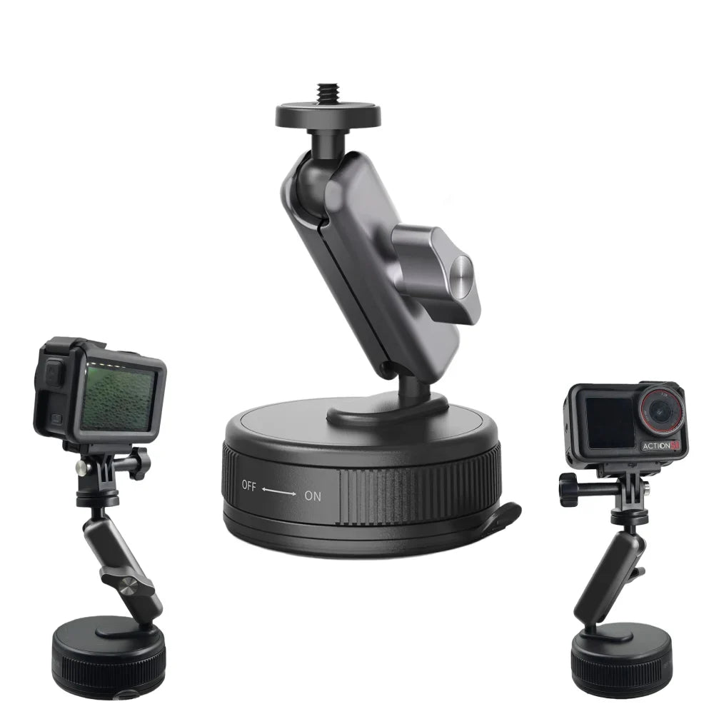 360° Suction Cup Car Mount for Insta360, GoPro & Action Cameras