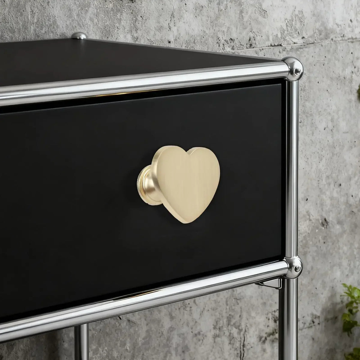 Heart Shaped Gold Cabinet Knobs | Set of 6 Zinc Alloy Drawer Pulls