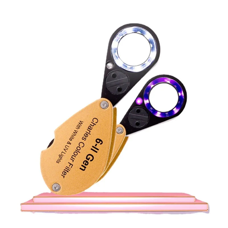 30X LED Magnifying Loupe with Chelsea Filter for Gems & Jade