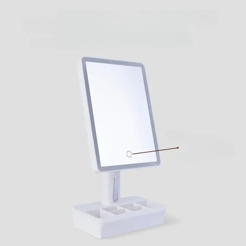 Desktop Vanity Mirror 20 LED Lights Touch Dimmer & Bluetooth Speaker