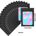 Holographic Sealed Storage Bags 100 Pcs – Black Small Item Pouches