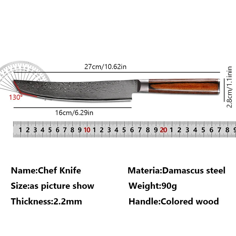 Damascus Steel Kitchen Cleaver – Professional Boning Knife