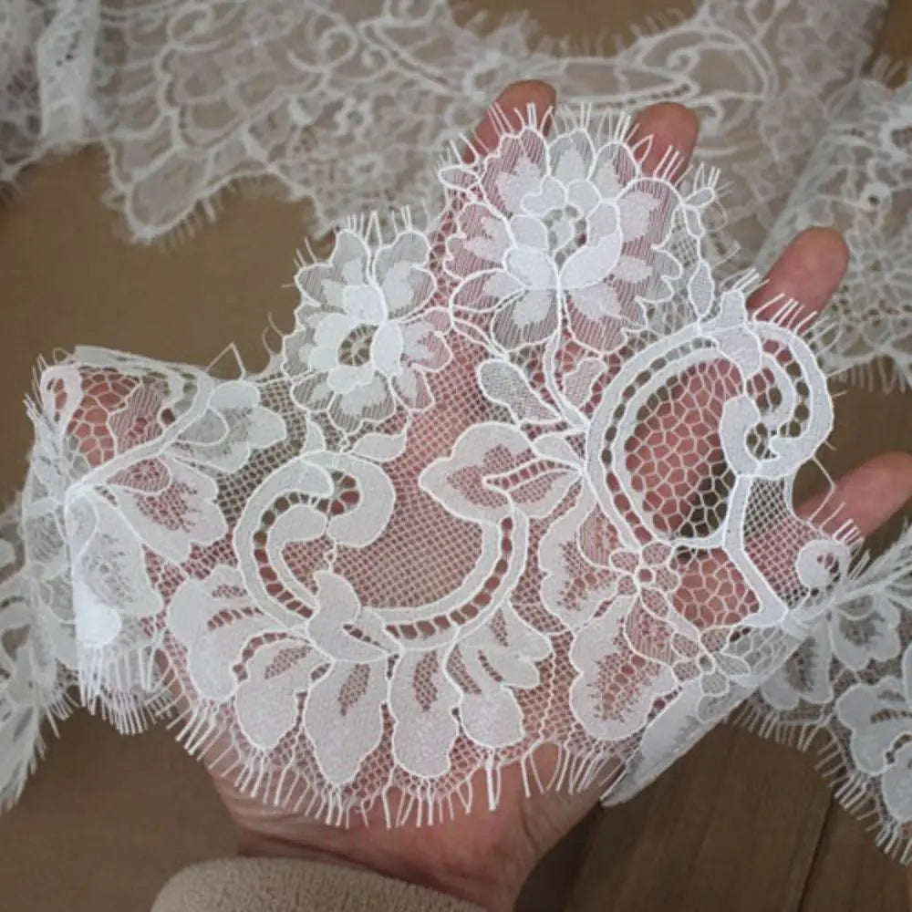 3-Yard Floral Embroidery Lace Trim – DIY Wedding Dress Ribbon