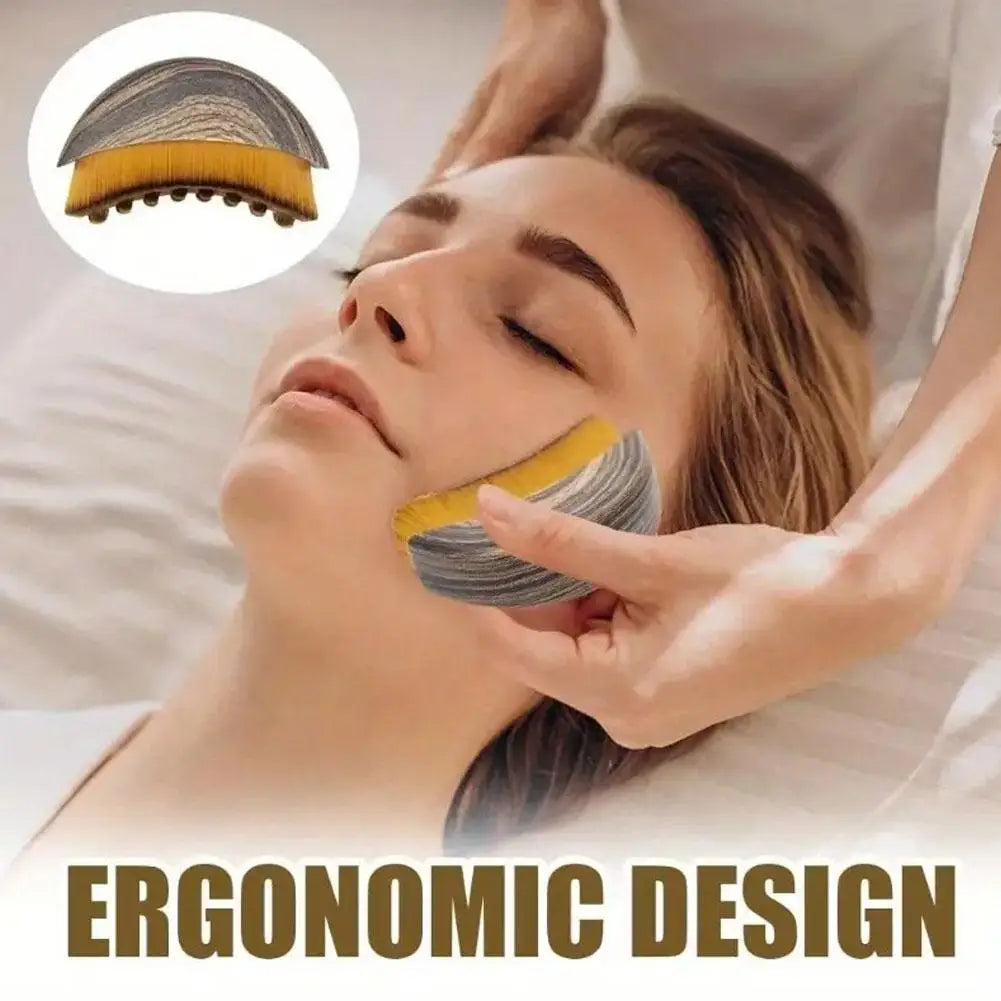 Chin & Jawline Contour Massage Brush – Face Sculpting Tool