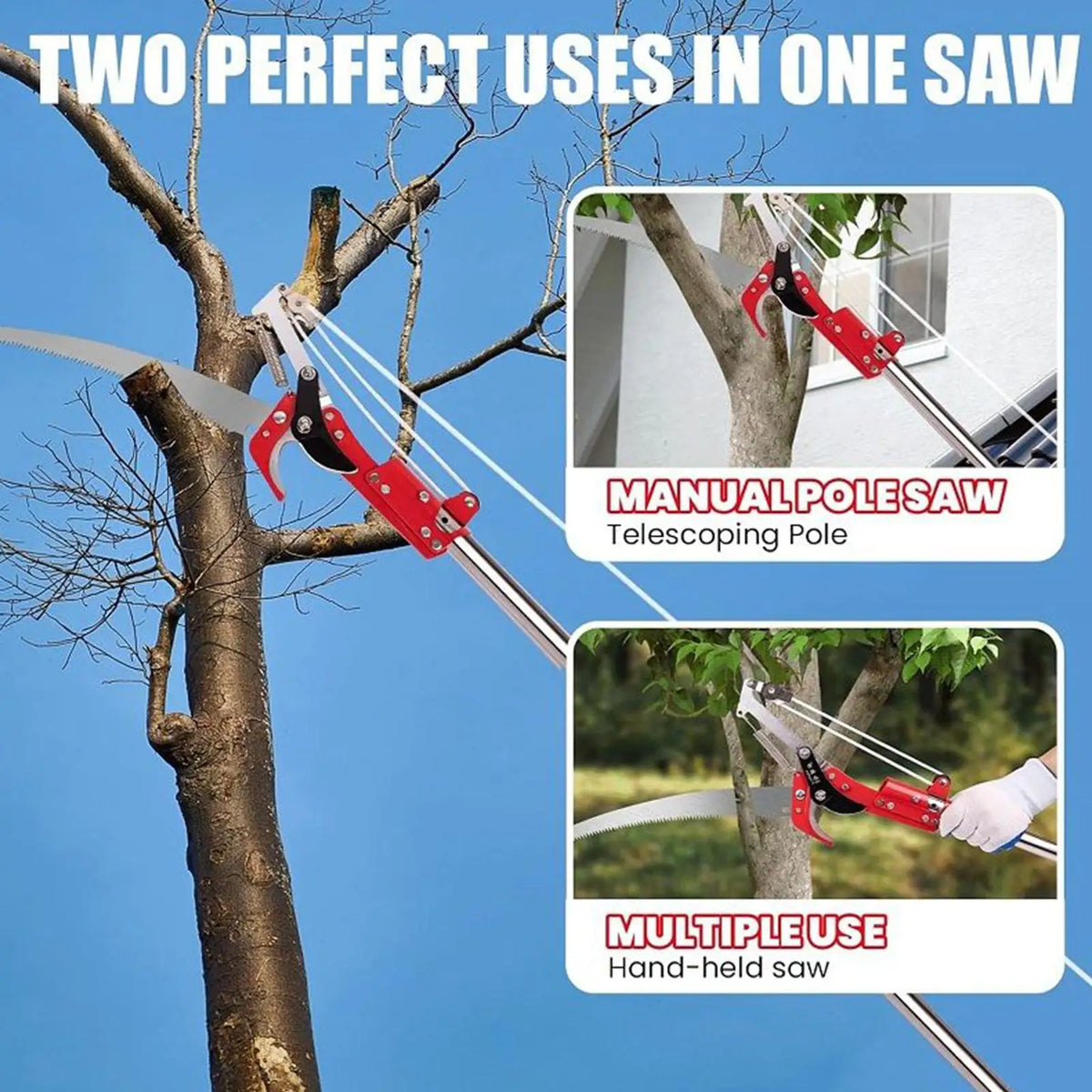 Telescoping Pole Saw & Pruner Set – 13 ft Tree Trimmer Tool