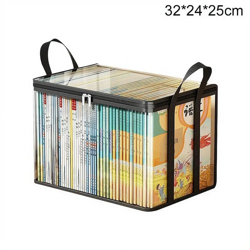 Transparent PVC Storage Box – Dustproof Organizer with Handle