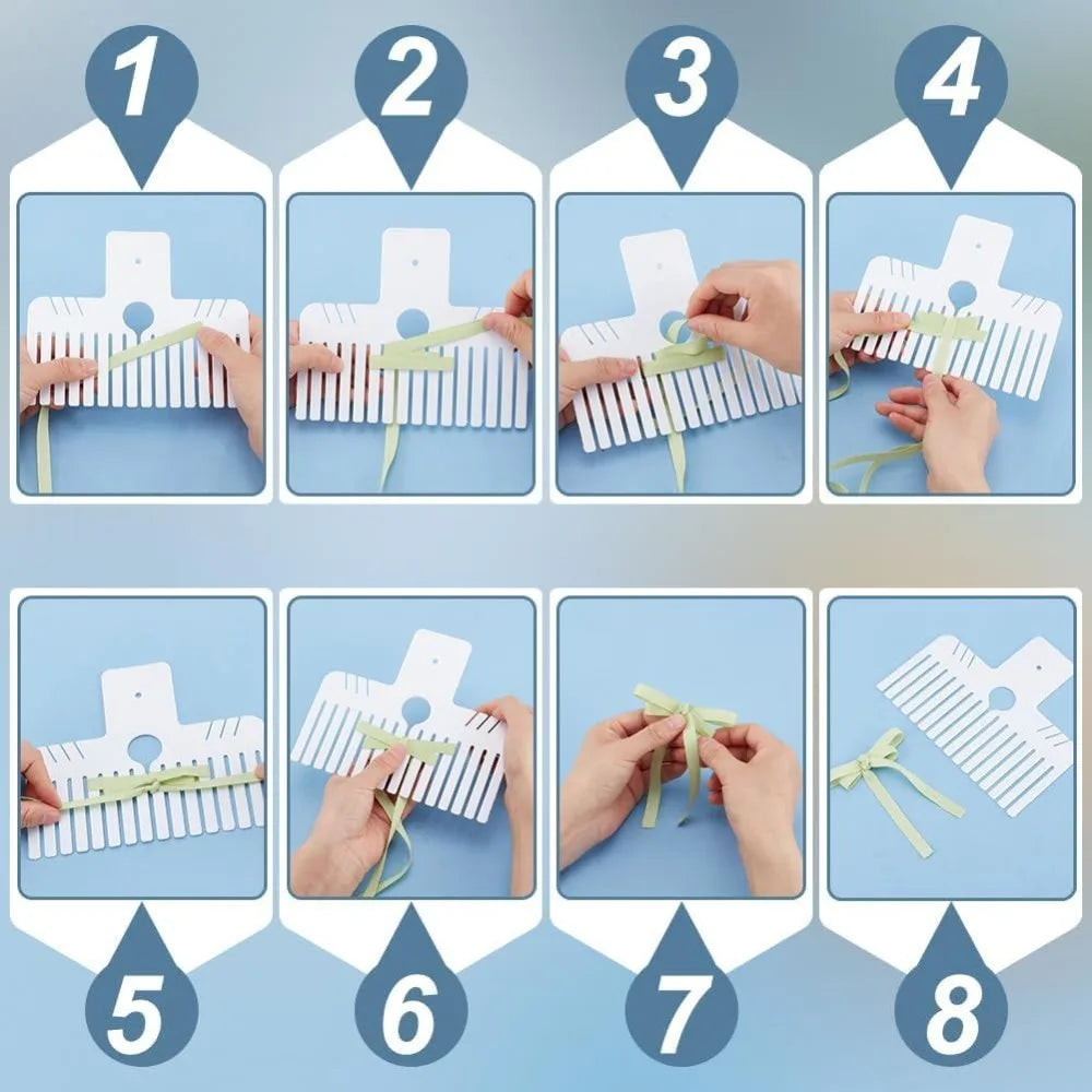 2-Piece Plastic Bow Maker Kit – DIY Hair Bows & Ribbon Tool