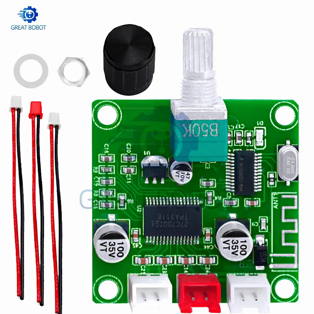 XH-A414 Bluetooth 5.0 Amplifier Board 50W+50W TPA3118D2 DC 12–24V