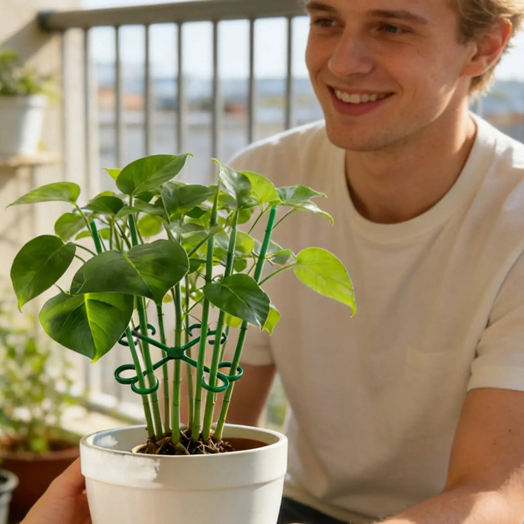 Reusable Double-Hook Plant Support Clips 4-Pack | Garden Stem