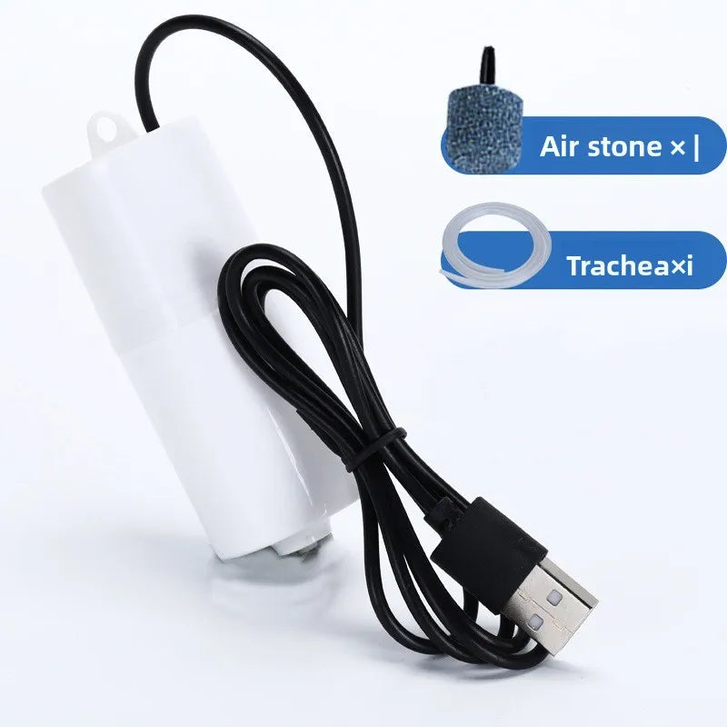 Silent Mini USB Aquarium Air Pump with Air Stone | Fish Tank