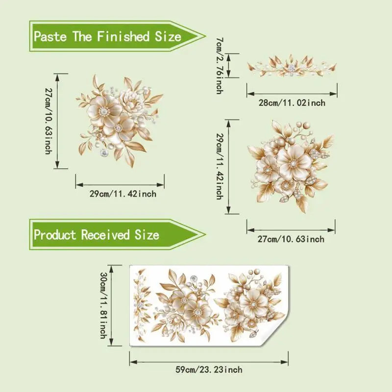 Floral Butterfly Toilet Sticker – Waterproof PVC Bathroom Decal