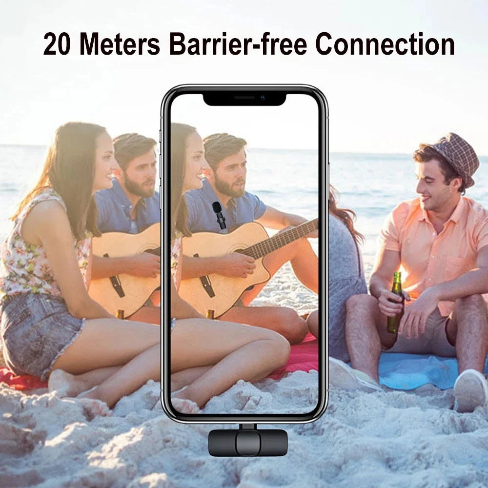 AyeBeau Dual Wireless Lavalier Mic for iPhone & Android