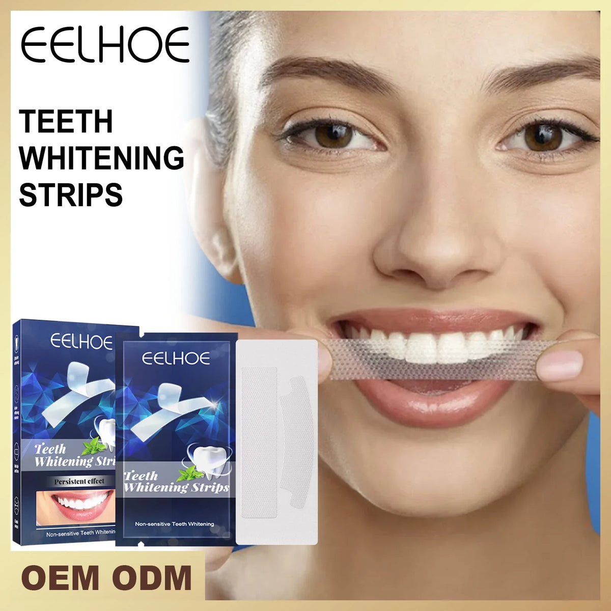 Eelhoe Teeth Whitening Strips – Mint Gel, 7 Strips/Box