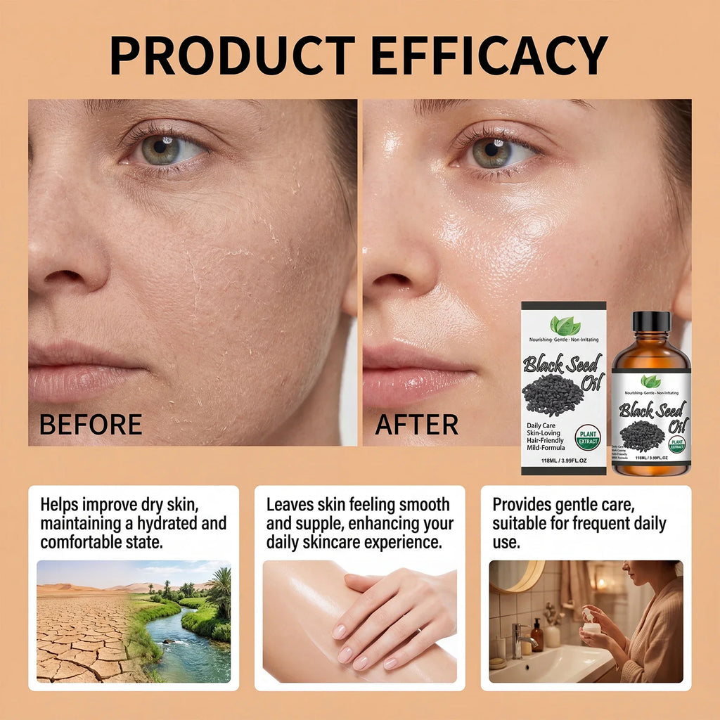Organic Black Seed Oil – Hair, Face & Body Moisturizing Oil