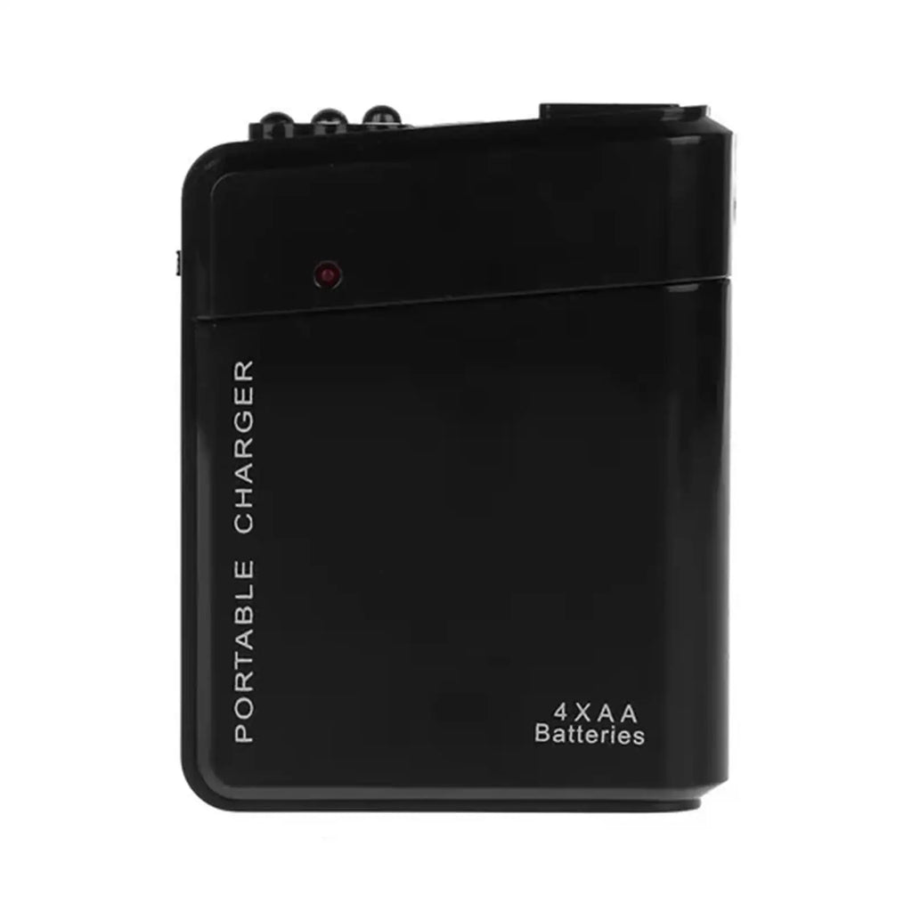 4-Slot AA Battery USB Power Bank – Emergency Charger & LED